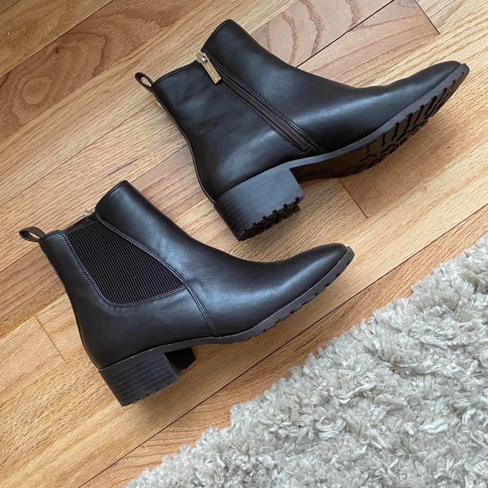 Anne Klein Black Ankle Boots